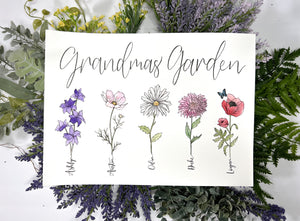 Personalized Garden of Flowers