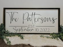 Load image into Gallery viewer, Hand lettered Last Name Sign
