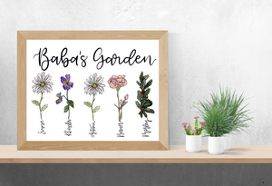 Personalized Garden of Flowers