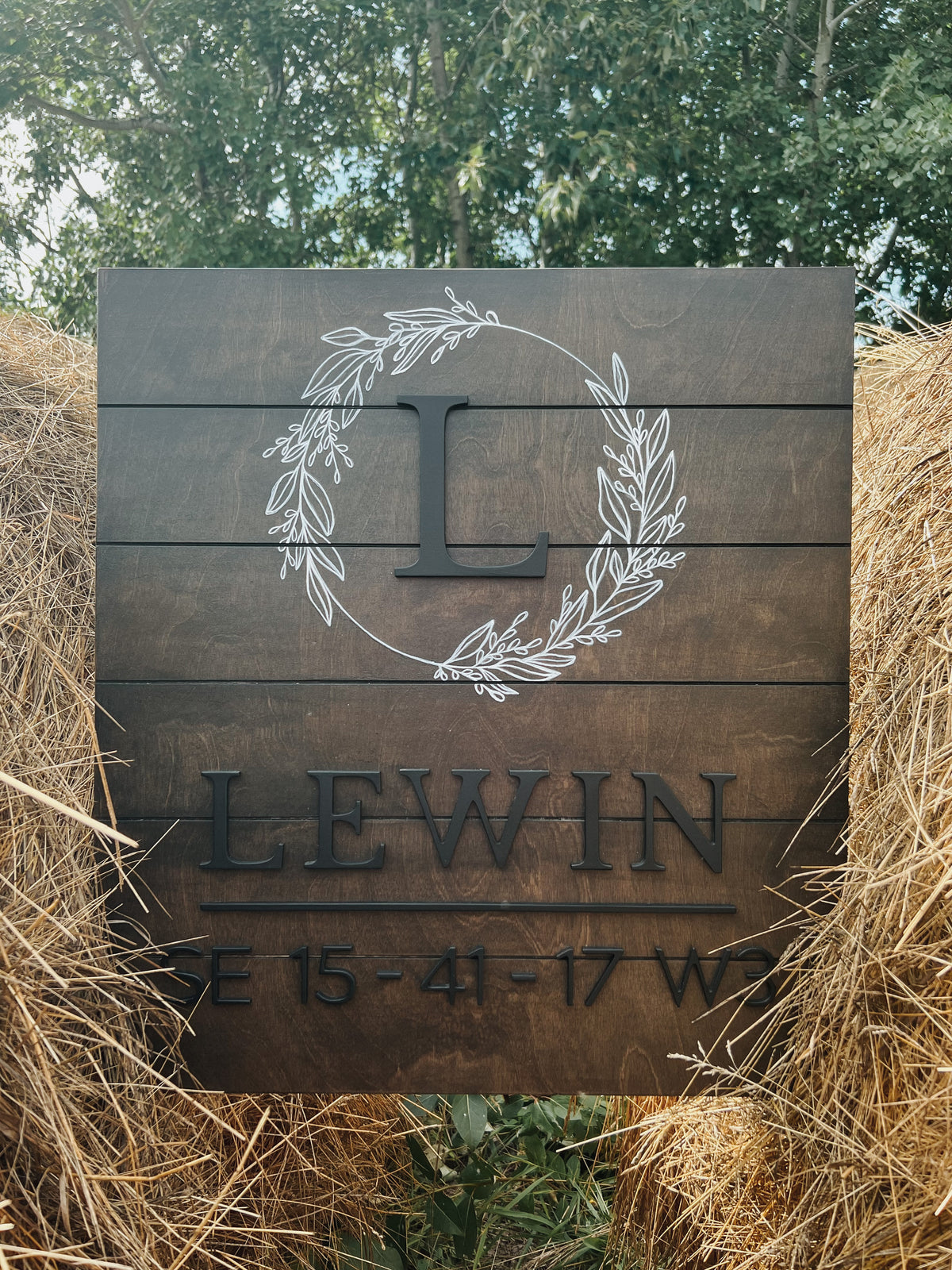 Last name + Land Location Sign